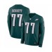 Men's Nike Philadelphia Eagles #77 Michael Bennett Limited Green Therma Long Sleeve NFL Jersey