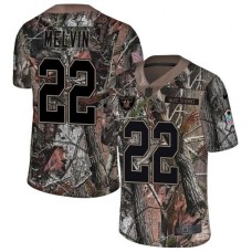 Men's Nike Oakland Raiders #22 Rashaan Melvin Limited Camo Rush Realtree NFL Jersey