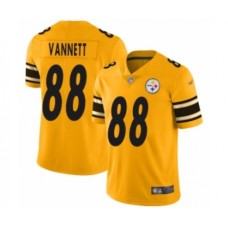 Men's Pittsburgh Steelers #88 Nick Vannett Limited Gold Inverted Legend Football Stitched Jersey