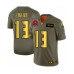 Men's Tampa Bay Buccaneers #13 Mike Evans Limited Olive Gold 2019 Salute to Service Football Stitched Jersey