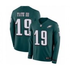 Men's Nike Philadelphia Eagles #19 Golden Tate III Limited Green Therma Long Sleeve NFL Jersey