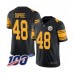 Men's Pittsburgh Steelers #48 Bud Dupree Limited Black Rush Vapor Untouchable 100th Season Football Jersey