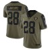 Men's Las Vegas Raiders #28 Josh Jacobs Nike Olive 2021 Salute To Service Limited Player Stitched Jersey