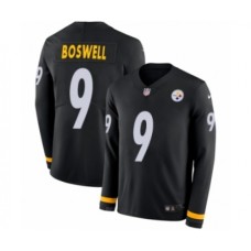 Men's Nike Pittsburgh Steelers #9 Chris Boswell Limited Black Therma Long Sleeve NFL Jersey