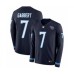 Men's Nike Tennessee Titans #7 Blaine Gabbert Limited Navy Blue Therma Long Sleeve NFL Jersey