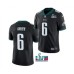 Men's Philadelphia Eagles #6 DeVonta Smith Black Super Bowl LVII Patch Vapor Untouchable Limited Stitched Jersey