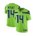 Men's Seattle Seahawks #14 D.K. Metcalf Limited Green Rush Vapor Untouchable Football Jersey