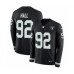 Men's Nike Oakland Raiders #92 P.J. Hall Limited Black Therma Long Sleeve NFL Jersey