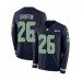 Men's Nike Seattle Seahawks #26 Shaquill Griffin Limited Navy Blue Therma Long Sleeve NFL Jersey