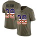 Men's Nike Oakland Raiders #38 Nick Nelson Limited Olive USA Flag 2017 Salute to Service NFL Jersey