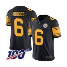 Men's Pittsburgh Steelers #6 Devlin Hodges Limited Black Rush Vapor Untouchable 100th Season Football Stitched Jersey