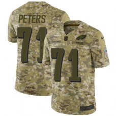 Men's Nike Philadelphia Eagles #71 Jason Peters Limited Camo 2018 Salute to Service NFL Jersey