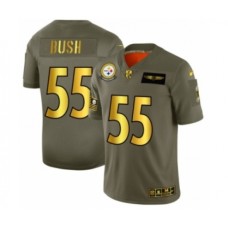 Men's Pittsburgh Steelers #55 Devin Bush Limited Olive Gold 2019 Salute to Service Football Stitched Jersey