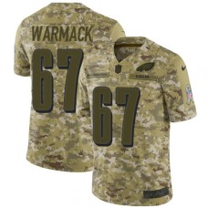 Men's Nike Philadelphia Eagles #67 Chance Warmack Limited Camo 2018 Salute to Service NFL Jersey