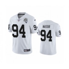 Men's Oakland Raiders #94 Carl Nassib White 2020 Inaugural Season Vapor Limited Stitched Jersey