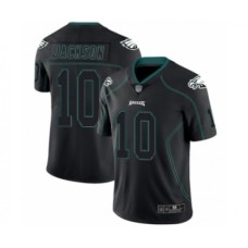 Men's Philadelphia Eagles #10 DeSean Jackson Limited Lights Out Black Rush Football Stitched Jersey