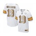 Men's Pittsburgh Steelers #19 JuJu Smith-Schuster Elite White Gold Football Jersey