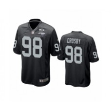 Men's Oakland Raiders #98 Maxx Crosby Black 2020 Inaugural Season Game Stitched Jersey