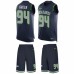 Men's Nike Seattle Seahawks #94 Rasheem Green Limited Steel Blue Tank Top Suit NFL Jersey