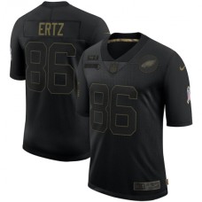 Men's Philadelphia Eagles #86 Zach Ertz Black Nike 2020 Salute To Service Limited Stitched Jersey