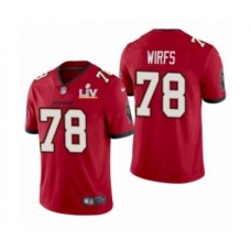 Men's Tampa Bay Buccaneers #78 Tristan Wirfs Red 2021 Super Bowl LV Stitched Jersey