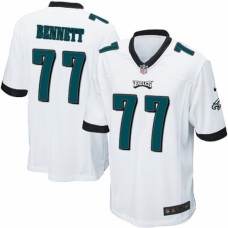 Men's Nike Philadelphia Eagles #77 Michael Bennett Game White NFL Jersey