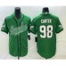 Men's Nike Philadelphia Eagles #98 Jalen Carter Green Cool Base Stitched Baseball Jersey