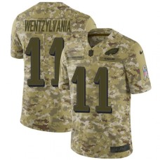 Men's Nike Philadelphia Eagles #11 Carson Wentz Camo Wentzylvania Limited 2018 Salute to Service NFL Jersey