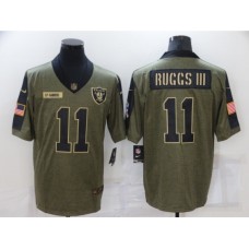 Men's Oakland Raiders #11 Henry Ruggs III Nike Olive 2021 Salute To Service Limited Player Stitched Jersey