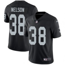 Men's Nike Oakland Raiders #38 Nick Nelson Black Team Color Vapor Untouchable Limited Player NFL Jersey