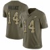 Men's Nike Philadelphia Eagles #14 Mike Wallace Limited Olive/Camo 2017 Salute to Service NFL Jersey