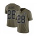 Men's Oakland Raiders #28 Josh Jacobs Limited Olive 2017 Salute to Service Football Jersey