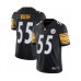 Men's Pittsburgh Steelers #55 Devin Bush Black Team Color Vapor Untouchable Limited Player Football Jersey