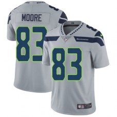 Men's Nike Seattle Seahawks #83 David Moore Grey Alternate Vapor Untouchable Limited Player NFL Jersey