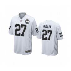 Men's Oakland Raiders #27 Trayvon Mullen Game 60th Anniversary White Football Jersey