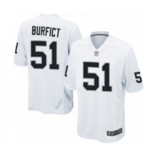 Men's Oakland Raiders #51 Vontaze Burfict Game White Football Jersey