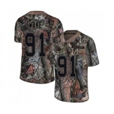 Men's Tennessee Titans #91 Cameron Wake Limited Camo Rush Realtree Football Jersey