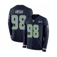 Men's Seattle Seahawks #98 Ezekiel Ansah Limited Navy Blue Therma Long Sleeve Football Jersey