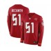 Men's Nike Tampa Bay Buccaneers #51 Kendell Beckwith Limited Red Therma Long Sleeve NFL Jersey