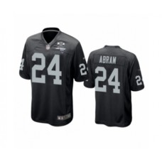 Men's Oakland Raiders #24 Johnathan Abram Black 2020 Inaugural Season Game Stitched Jersey