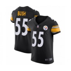 Men's Pittsburgh Steelers #55 Devin Bush Black Team Color Vapor Untouchable Elite Player Football Jersey