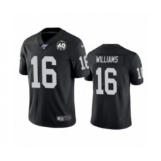 Men's Oakland Raiders #16 Tyrell Williams Black 60th Anniversary Vapor Untouchable Limited Player 100th Season Football Jersey