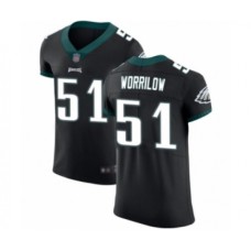 Men's Philadelphia Eagles #51 Paul Worrilow Black Vapor Untouchable Elite Player Football Jersey