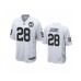 Men's Oakland Raiders #28 Josh Jacobs Game 60th Anniversary White Football Jersey