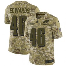 Men's Nike Philadelphia Eagles #46 Herman Edwards Limited Camo 2018 Salute to Service NFL Jersey