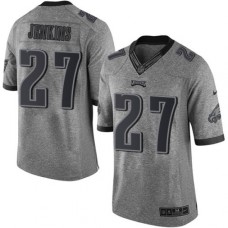 Men's Nike Philadelphia Eagles #27 Malcolm Jenkins Limited Gray Gridiron NFL Jersey