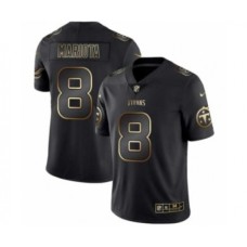 Men's Tennessee Titans #8 Marcus Mariota Black Golden Edition 2019 Vapor Untouchable Limited Jersey