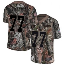 Men's Nike Oakland Raiders #77 Kolton Miller Limited Camo Rush Realtree NFL Jersey