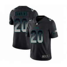 Men's Philadelphia Eagles #20 Brian Dawkins Limited Black Smoke Fashion Football Stitched Jersey