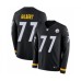 Men's Nike Pittsburgh Steelers #77 Marcus Gilbert Limited Black Therma Long Sleeve NFL Jersey